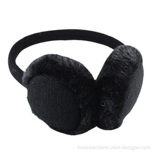 Fax fur earmuffs with artificial fur material